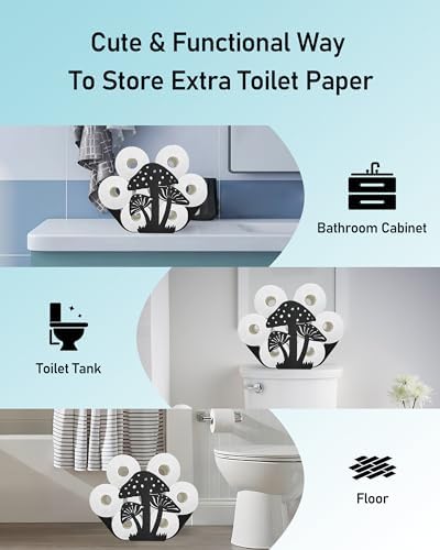 Mushroom Toilet Paper Holder Stand, Decorative Toilet Paper Storage - Image 5