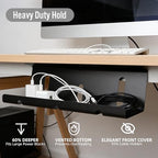 Under Desk Cable Management Tray,17" Cable Organizer,Power Strip Holder - Image 5
