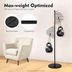 Scarf Organizer 30 Tiers, 67" Height Spiral Scarf Holder, Metal Hijab Organizer for Multiple Scarves Purse Hat, Floor-Standing Belt Pants Hanger for Store Boutique Home (Black) - Image 3