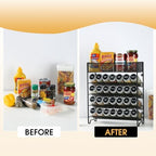Skiileor Spice Rack Organizer with 28 Spice Jars,Spice Labels and Funnel - Image 4