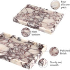 Marble Bathroom Vanity Tray, Calacatta Viola, 12"x 8" x1.2" - Image 2