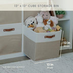 OrganiHaus 13x13 Cube Storage Bins, Set of 4 - Fabric Storage Cubes - Image 2
