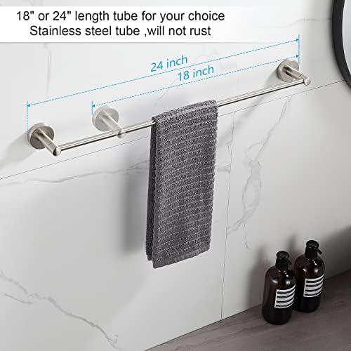 BGL Bathroom Hardware Set Brushed Nickel Bathroom Accessory Set Towel Bar 8 Pieces - Image 2