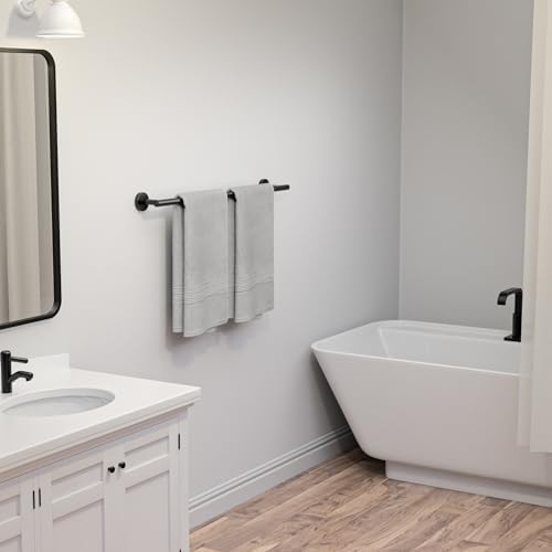 2-Pack Matte Black Towel Bar, 24-Inch Towel Racks for Bathroom - Image 6