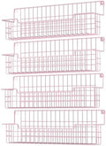 Spice Rack, 4-Pack Seasoning Organizer Wall Mounted for Kitchen Storage Organization, Metal Spice Holder Shelf for Cabinet, Pantry, Pink by AURIKAR