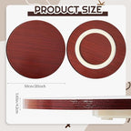 Briwooody 20'' Lazy Susan Turntable Tray for Table Top, Teak - Image 2