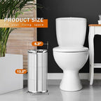 Toilet Paper Holder Stand, Freestanding Toilet Paper Storage,2 Pack,Silver - Image 4