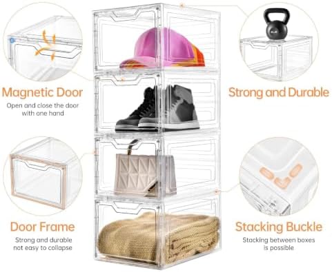 6 Pack Clear Storage Bins with Lids, 19 Qt Closet Organizers and Storage - Image 4