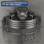 Corner Shower Caddy Suction Cup, Gray (3 Pack) - Image 2