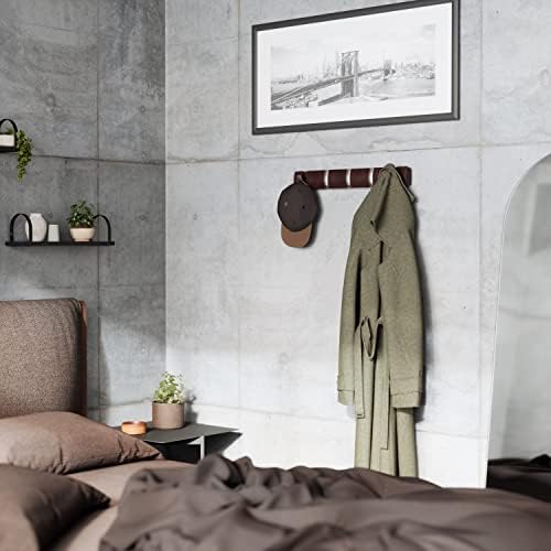 Umbra Flip Coat Rack, Wall Mounted 5-Hook Space Saving, Espresso/Nickel - Image 2