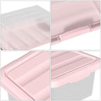 14 Quart Basic Clear Storage Box with Pink Lid (Pack of 2) - Image 3