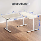 FLEXISPOT 63 x 48 Reversible L-Shaped Corner Standing Desk with Drawers - Image 3