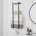 BWE Matte Black Towel Racks for Bathroom 28" Towel Holder for Rolled Towels by BWE