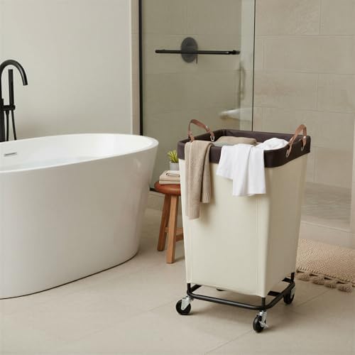 StorageWorks 160L Laundry Basket with Wheels, Rolling Hampers for Clothing - Image 6