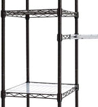 Amazon Basics Expandable Metal Hanging Closet Organizer and Storage Rack Wardrobe with Shelves, 57-80''L x 14''W x 72''H, Bronze - Image 4