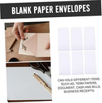 100pcs White Paper Cash Envelopes for Bills and Receipts Organizer - Image 5