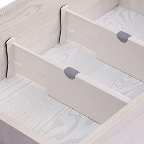 TENABORT Set of 8 Adjustable Drawer Dividers Organizer Separators Plastic Dresser Organizer for Bedroom, Bathroom, Closet, Office Desk, Kitchen Storage - Image 3