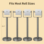 YUMORE Toilet Paper Holder Stand, Extra-Weighted Base, Brushed Graphite - Image 3