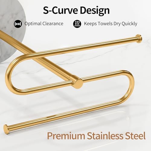 STWWO Kitchen Towel Holder for Countertop with Marble Base - Image 5
