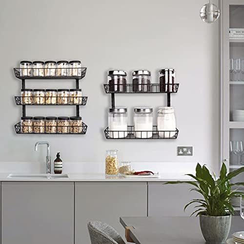 SWOMMOLY Wall Mount Spice Rack Organizer, 12-Tier Adjustable Dual-Use Shelf - Image 3