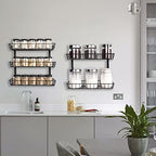 SWOMMOLY Adjustable Wall Mount Spice Rack, 6-Tier Dual-use (Multi-use) Organizer, Black - Image 3