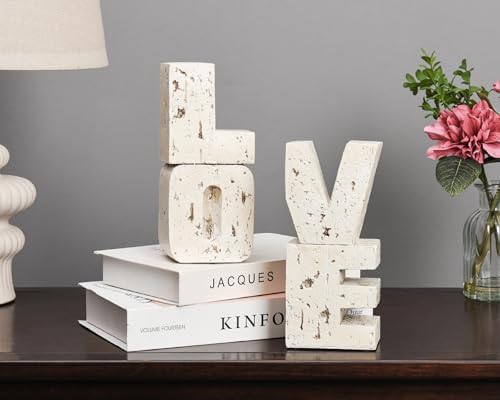 Book Ends Decorative with Love Design,Small Farmhouse Heavy Duty Bookends - Image 6