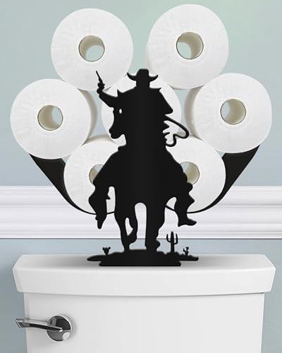 Cowboy Toilet Paper Holder Stand, Decorative Toilet Paper Storage by Wigag
