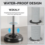 Matte Black Toilet Paper Holder Stand with Storage, 4 Extra Rolls - Image 4
