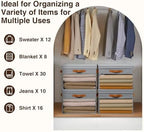 Homsorout Large Storage Bins with Lids - 4 Pack Foldable Decorative Organizers with Clear Windows & Handles, Cube Storage Organizers for Clothes, Blankets, Sweaters, Sheets, Grey - Image 5