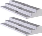 SIMPLEMADE 3-Tier Spice Rack Organizer - Versatile Storage Shelf for Kitchen, Bathroom, Bedroom & Office, Set of 2, Expandable White - Image 7