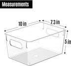 Clear Plastic Storage Bins, Pantry Organizers and Storage Containers Fridge Organizer Bins for Organizing Kitchen Cabinet Organizer Bin Bathroom Freezer Refrigerator Organization - Image 3