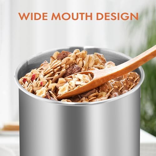 ENLOY 3-Piece Stainless Steel Food Storage Canister Set with Clear Lid - Image 5