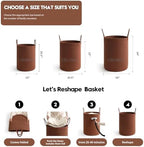 Laundry Basket Hamper Tall Rope Storage Woven for Blanket toys Dirty Clothes in Living Room Bathroom Bedroom (Dark Brown, 100L/26.4Gal) - Image 4