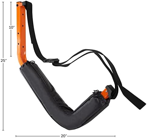 Kayak Storage Hooks - Set of 2 Wall Mount Garage Hangers - 125lbs Capacity Rack for Paddleboards, Surfboards, or Snowboards by Rad Sportz (Orange) - Image 4