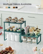 SONGMICS Cabinet Organizer Shelf, Set of 3 Spice Rack, Kitchen Storage - Image 3