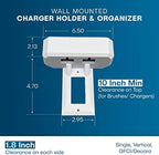 Electric Toothbrush Holder, Wall Mount, Compatible with Sonicare Holds 2 Chargers, Mounts on Single GFCI/Decora Outlet ONLY. (Charger/Brushes NOT Included), White (PS2C-GSSV) - Image 3