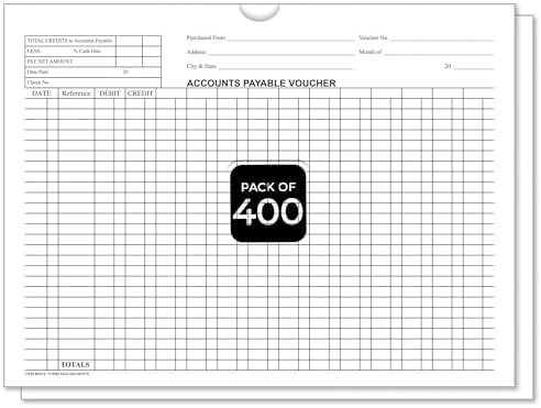 Accounts Payable Voucher Envelopes General Accounting Style, White 400 Pack by Unknown