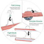 TOPIA HANGER 24 Pack Cedar Pants Hangers, Hair Extension Hangers Non Slip Skirt Hanger Wood Clamp with Velvet Padded 360° Swivel Hook for Jeans, Skirts, Trousers, Wigs CT68C - Image 6