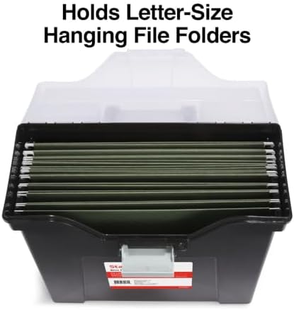 STAPLES Slim Portable File Tote, Letter Size, Black, 2/Pack - Image 7