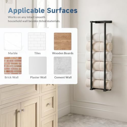 Bathroom Towel Rack,28" Towel Rack for Bathroom Organizer - Image 7