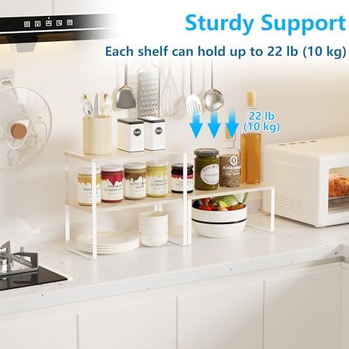 Golener Kitchen Counter Organizer, Countertop Shelf, Adjustable, Stackable - Image 4