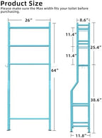 Livilord 3-Tier Over Toilet Storage, Anti-Tip, Blue - Image 3