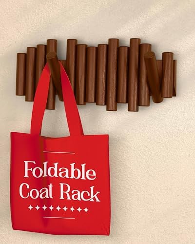 Wall Coat Rack - Wall Mounted Coats Rack - Coat Hanger Wall Mount Coat Racks - entryway Hooks Rack - Coat Rack Wall Key Holder - Wooden Coat Rack Walls Mount - Key Hooks for Walls Key Holder by PRANZIA