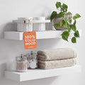 Homeforia 20 Inch Floating Shelves, High-End Solid Pine Wood, Set of 4 by Homeforia