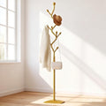 Tree-shaped coat rack stand,Metal coat tree with 8 Hooks and sturdy cast iron base,Heavy Duty coat rack freestanding coat hanger stand for Clothes Hats Scarfs Purses (gold) by uniquefurnituremodernstyle