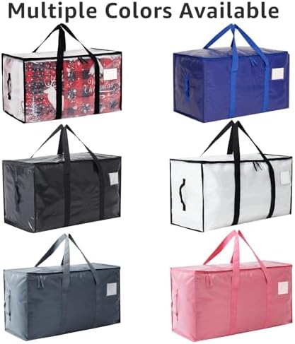 Moving Bags Heavy Duty Extra Large, Alternative for Moving Boxes & Moving Supplies,Clear Storage Bins with Lids, Plastic Packing Tote, Storage Bags for Clothes with Handles & Zippers(Clear, 6 Pack) - Image 2
