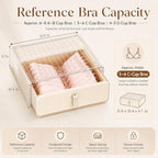Bra Organizer for Closet, Stackable Pull-Out Drawer with Clear Top, Bra Storage Box for A-C Cup Bras, Teen Bras, Lingerie, Underwear, Socks, Scarves and Baby Clothes - Image 2