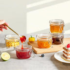 ComSaf Small Mason Glass Jars with Airtight Lids 4 oz 6 Pack Pantry - Image 5