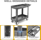 DWVO 40 x 17 in Heavy Duty Rolling Utility Cart on Wheels, Grey - Image 5