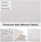 WUIKE Fabric Storage Bins with Lids, Beige, Extra Large, 3-Pack - Image 4